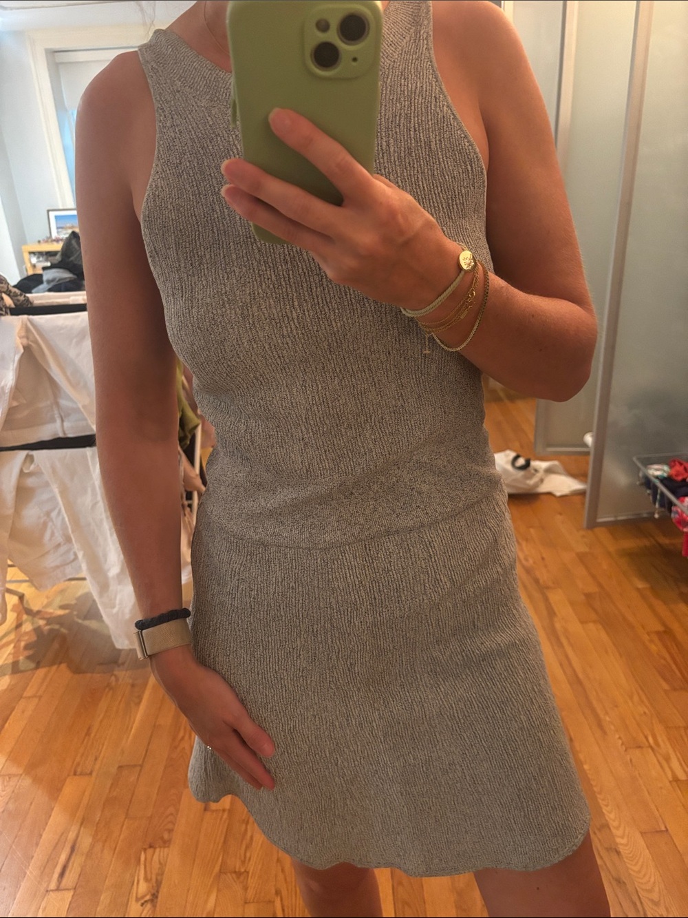 3.1 Phillip Lim Sleeveless Knit Dress in Light Gray